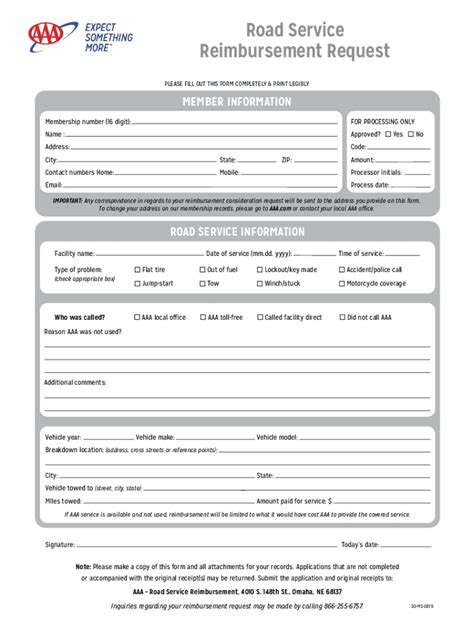 Aaa Reimbursement Fill Online Printable Fillable Blank Pdffiller