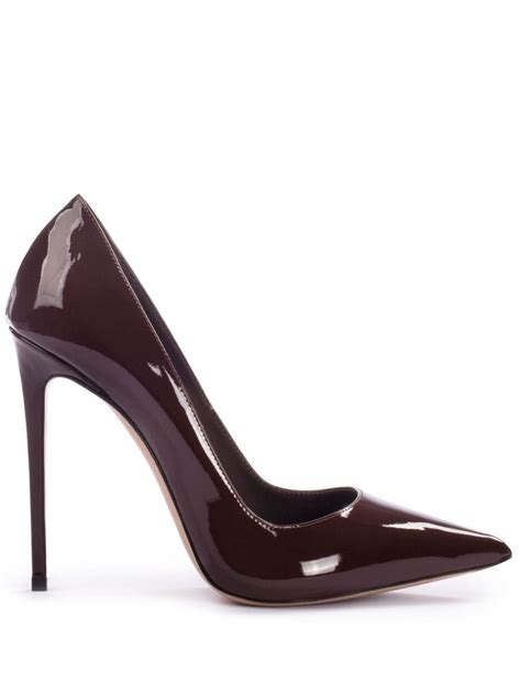 LE SILLA Eva 120mm Patent Leather Pumps Brown Shoes Heels Classy