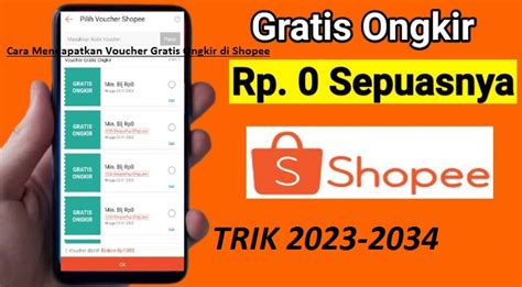 Cara Mendapatkan Voucher Gratis Ongkir Di Shopee