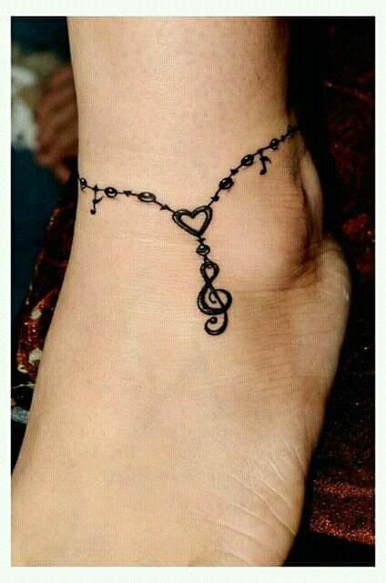 Pin By Jenny Avendaño On Art Anklet Tattoos For Women Ankle Bracelet