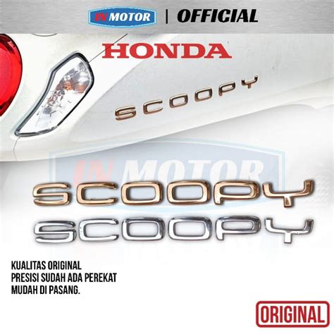 Jual Emblem Scoopy GOLD CHROME 2021 2022 2022 2023 2024 3D Original