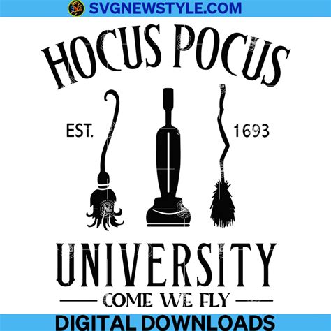 Hocus Pocus Svg Hocus Pocus University Svg Halloween Svg Witch Svg