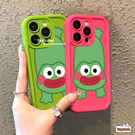 เคสโทรศพทมอถอนม ลายกบตลก พรอมขาตง สาหรบ Infinix Hot i i Play i Spark Go