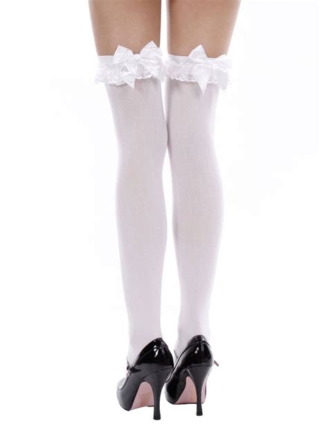 Opaque Plus Size Thigh High With Bow Lovers Lane