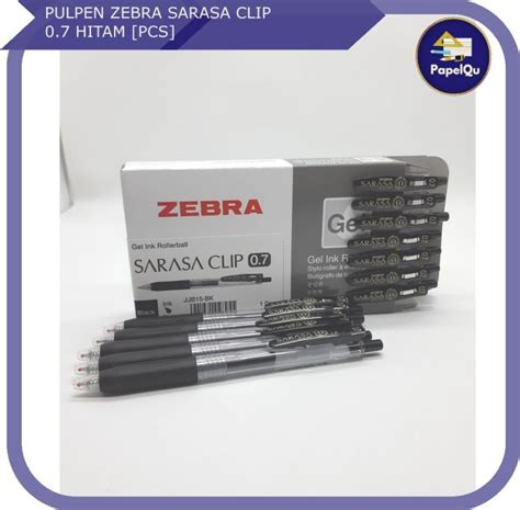 Pulpen Zebra Sarasa Clip Hitam Pcs Lazada Indonesia