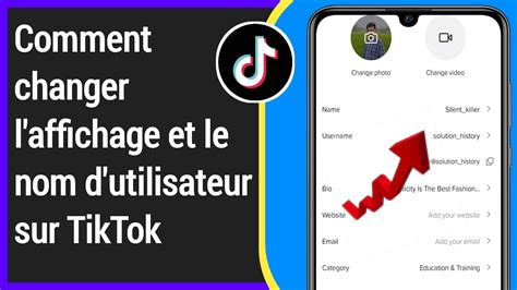 Comment Changer Le Nom Du Profil Sur TikTok 2021 Changer Le Nom D