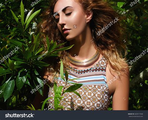 Beautiful Sexy Woman Junglegirl Bikini On Stock Photo Edit Now 683917948