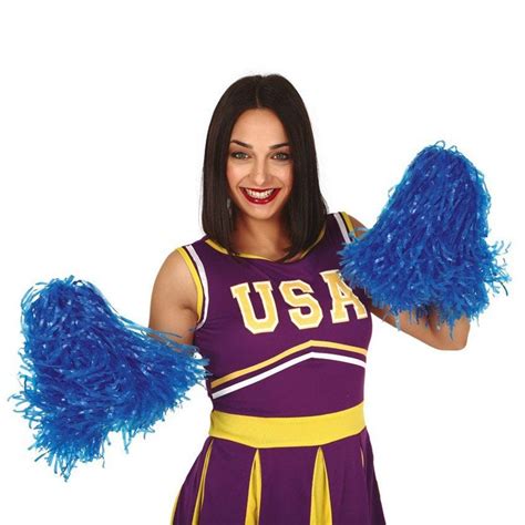 Blue Cheerleading Pom Poms - Standard | Party Delights