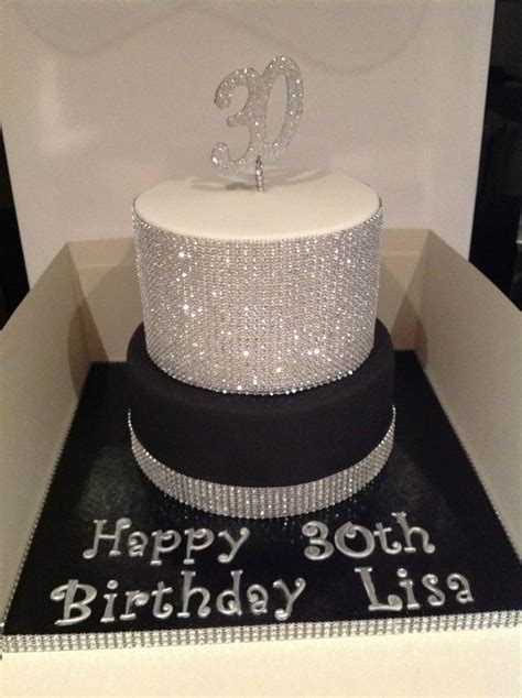 Black And Bling Decorated Cake By Classinacake Ina Cakesdecor