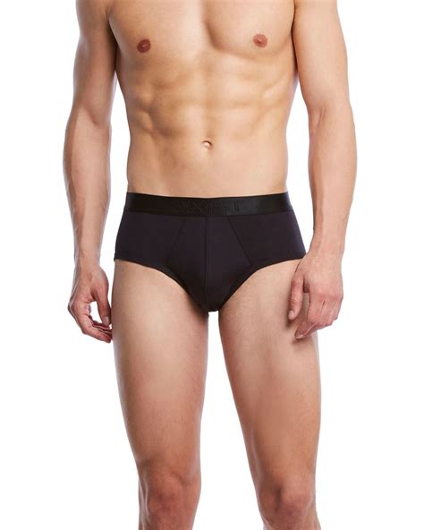 2xist Pima Cotton Contour Pouch Briefs In Black Black Black Black