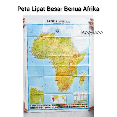 Jual Peta Lipat Besar Benua Afrika Shopee Indonesia