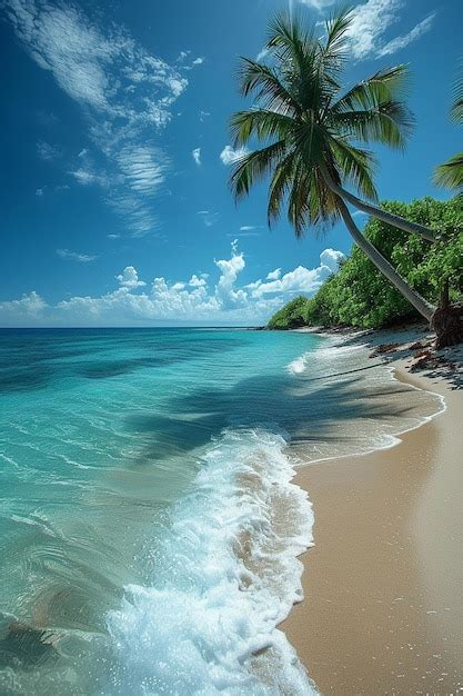 Premium Photo Beautiful Tropical Beach With Coconut Trees