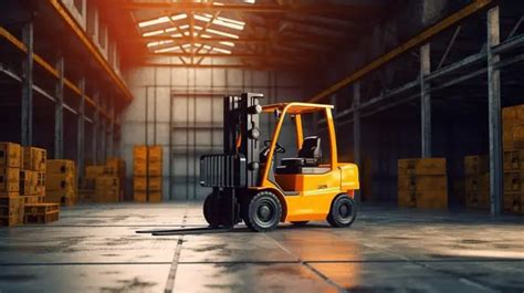 3d Illustration Of A Forklift Operating In A Warehouse Background Forklift Truck Forklift