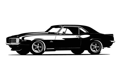 Muscle Car Silhouette 47584918 Vector Art at Vecteezy