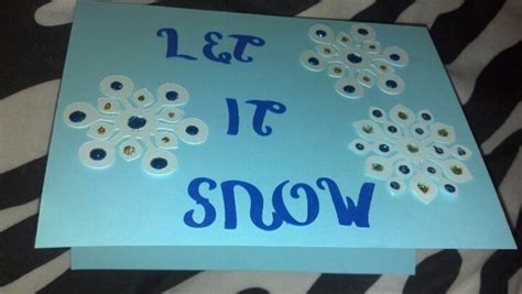 A Card With Snowflakes On It That Says Let It Snow