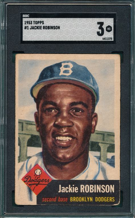 Lot Detail Topps Jackie Robinson Sgc