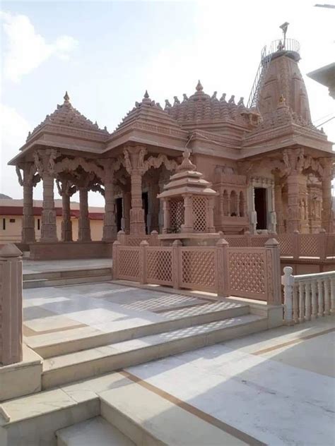 Solid Stone Marble Red Sandstone Temple Construction At Rs Square