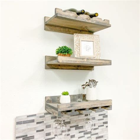 Candelario Solid Wood Wall Mounted Wine Glass Rack | Wall mounted wine ...