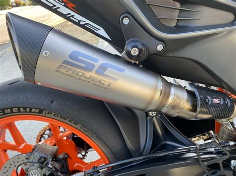 20 22 KTM 890 Duke SC Project S1 Muffler Titanium Carbon Fiber Bayside