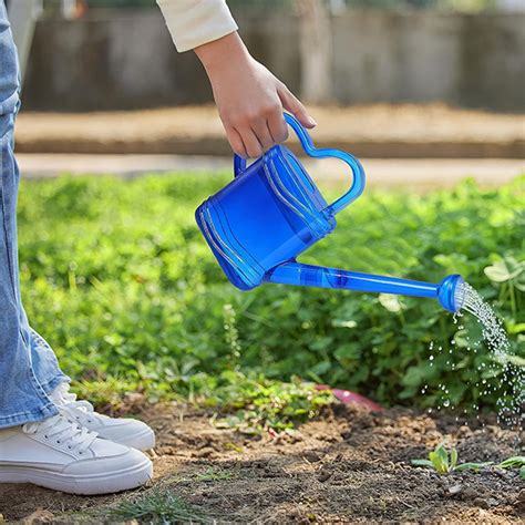 CLEAR BLUE PLASTIC GARDEN WATERING CAN – Yard House