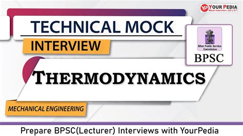 Thermodynamics Mock Interview For Bpsc Lecturer Me Prepare