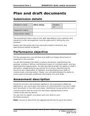 Bsbwrt Assessment Task Alicia Alday Docx Assessment Task