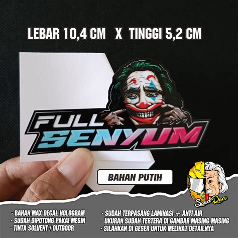 Stiker Full Senyum Stiker Kata Kata Stiker Viral Stiker Hologram