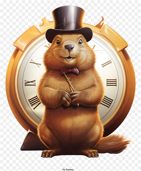 Le Jour De La Marmotte La Marmotte Chapeau Haut De Forme PNG Le