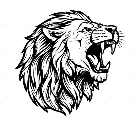 Lion Roar Logo Vector Icon Sports Mascot Template Stock Illustration ...