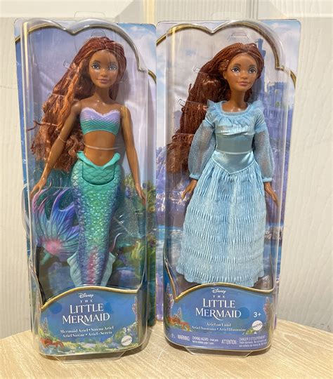 Disney Little Mermaid Live Action Movie Ariel On Land And Meemaid Ariel Set Of 2 Ebay