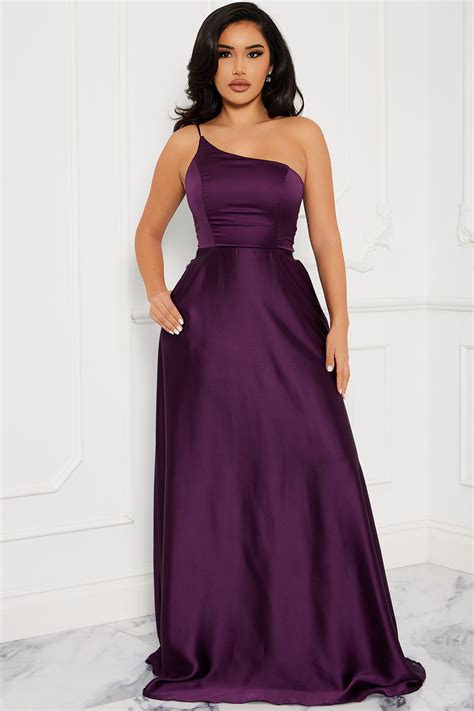 Satin Eggplant Bridesmaid Dresses