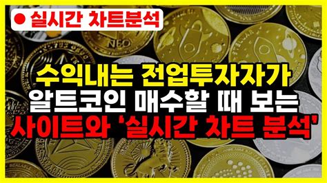 비트코인 전망 알트코인 매수 타점 잡는 법은 실시간 무료 차트 분석 Youtube