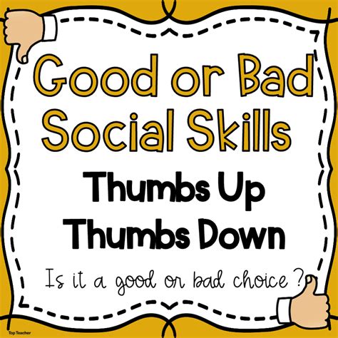 Good Or Bad Social Skills Powerpoint Top Teacher