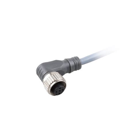 CBO12 4 2 LN Conector De E S Precableado Hembra Acodado M12 4 Polos