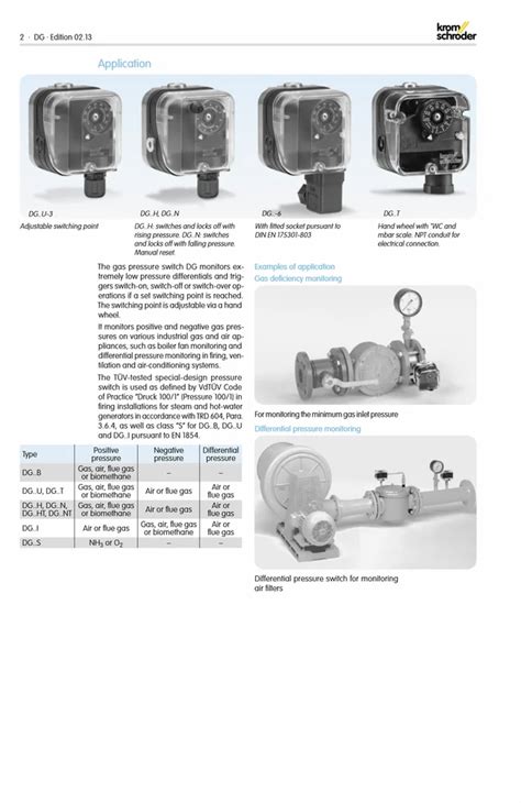 Kromschroder Pressures Swicth Dg U At Spdt Contact