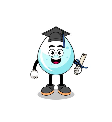 milk drop mascot with graduation pose 13991367 Vector Art at Vecteezy