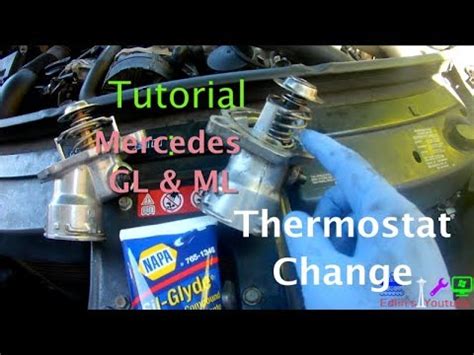 Tutorial Replace A Thermostat On Mercedes Gl Ml Series Youtube