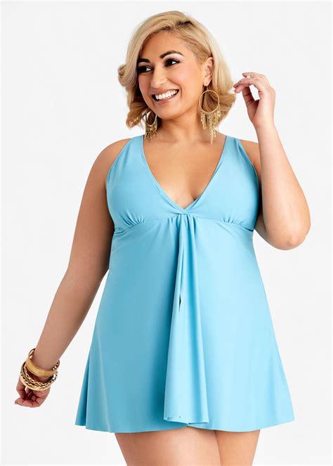 Plus Size Tummy Control Swimdress Plus Size One Piece Swimsuit