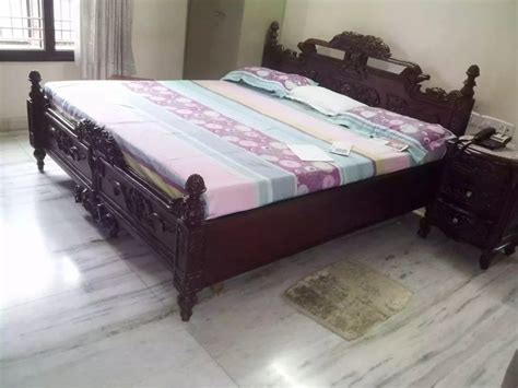 Sheesham Wood Wooden King Size Double Bed With Storage At Rs 87500 In Vijayawada