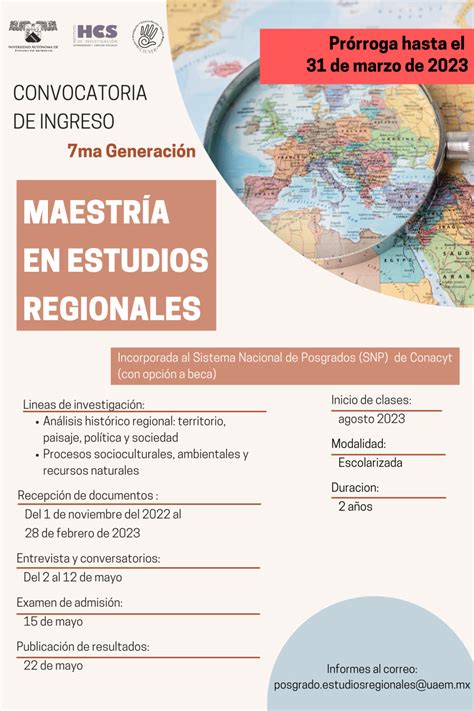 Maestr A En Estudios Regionales Generaci N Pr Rroga Universidad