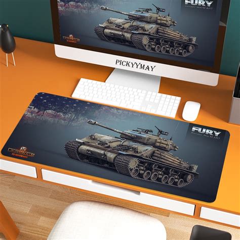 World Of Tanks ความเร วล อคขอบขนาดใหญ ยางธรรมชาตแผ นรองเมาส