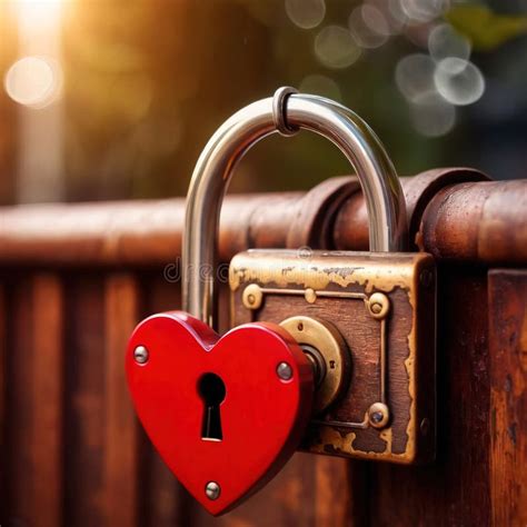 Heart Shaped Lock Symbolizing Unlocking Of Love And Romance To