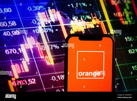 Konskie Poland September 10 2022 Smartphone Displaying Logo Of Orange Company On Stock