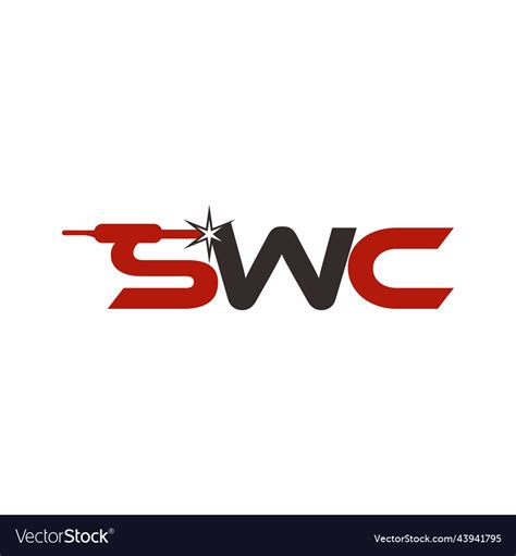 Swc electric welding and construction logo Vector Image