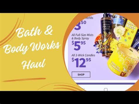 Bath Body Works Candle Haul 12 95 SALE Bathandbodyworks Haul