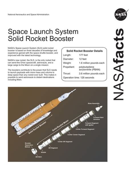 Space Launch System Solid Rocket Booster | PDF