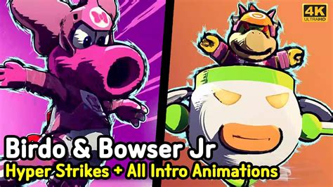 Mario Strikers Battle League Dlc Birdo And Bowser Jr Hyper Strikes All Intro Animations 4k