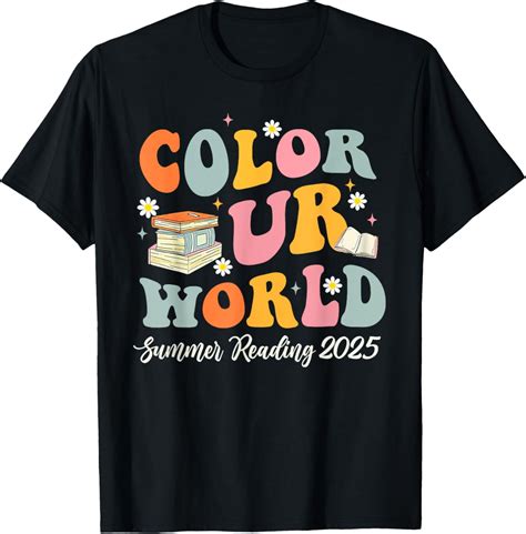 Hot Trending T Shirt With Color Our World Summer Reading Program Retro Groovy Walmart