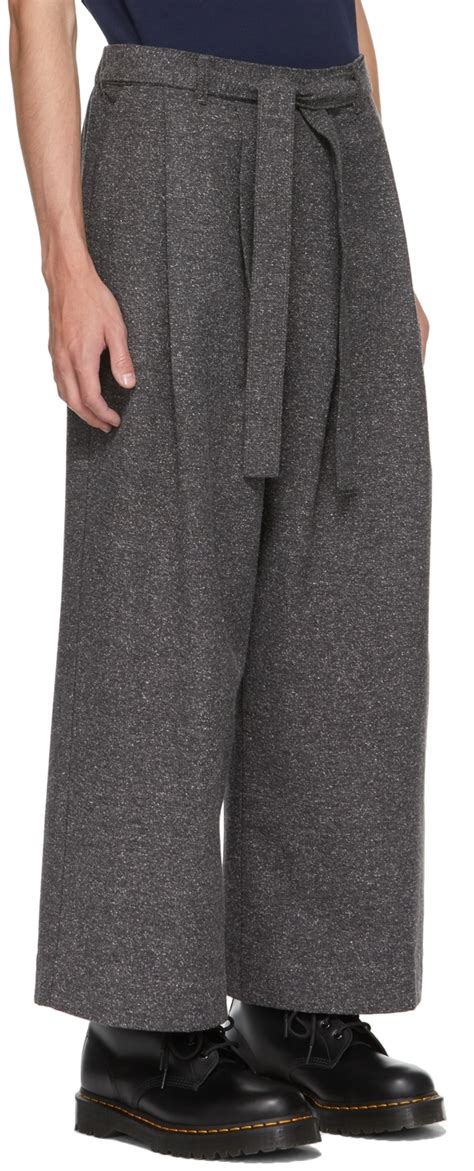 Buy Naked Famous Denim Exclusive Grey Nep Jazz Trousers Charcoal At Off Editorialist