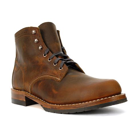 Mens Brown Leather Walking Boots